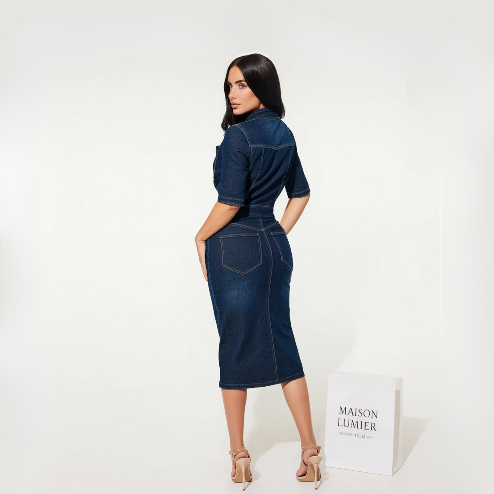 Margaux – Robe Cintrée en Jean
