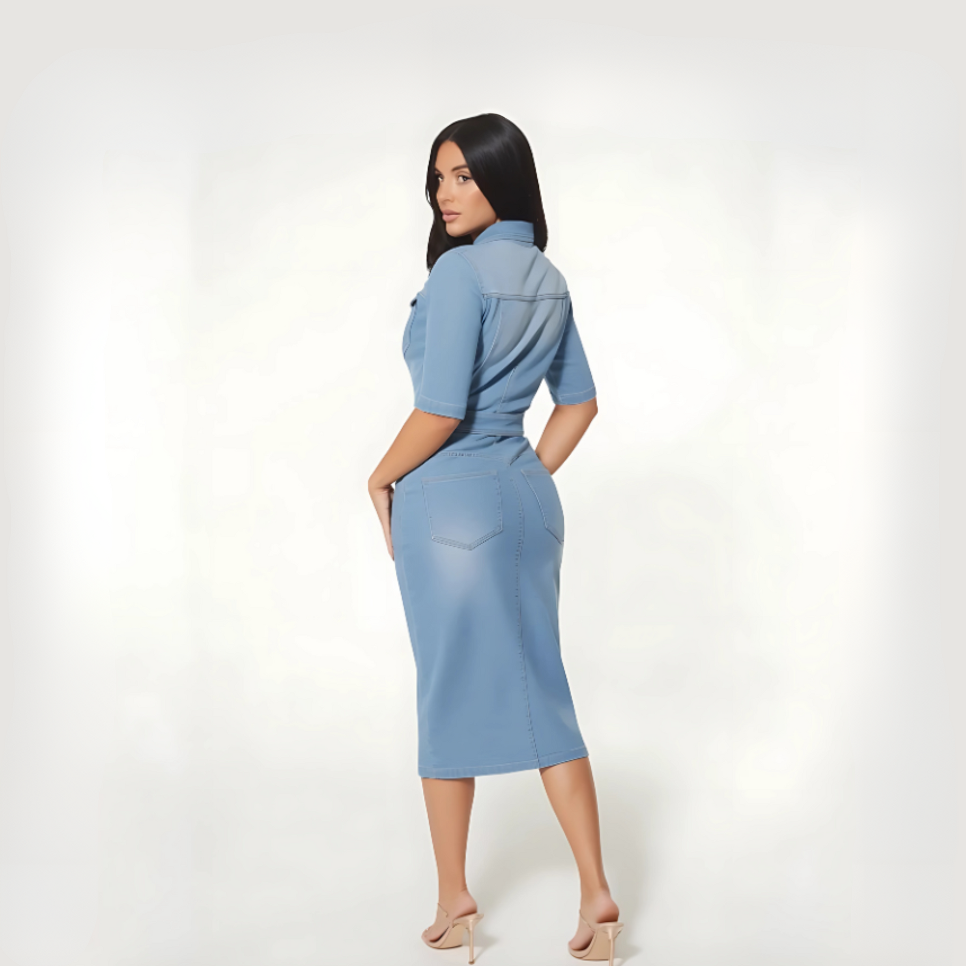 Margaux – Robe Cintrée en Jean